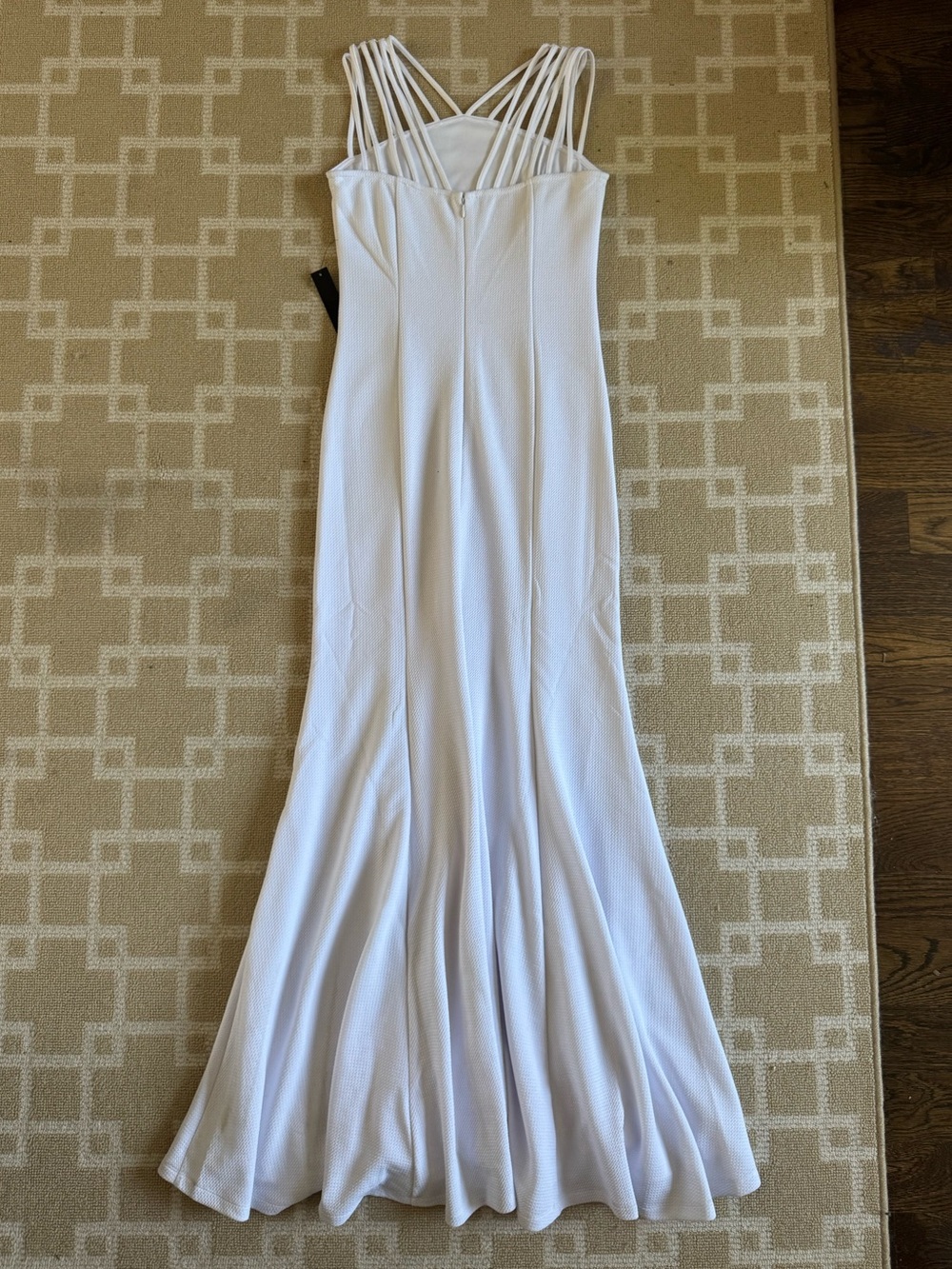 VENUS White Strappy Mermaid Maxi Dress Formal Evening Gown Wedding Bridal Size 4 - Picture 4 of 11